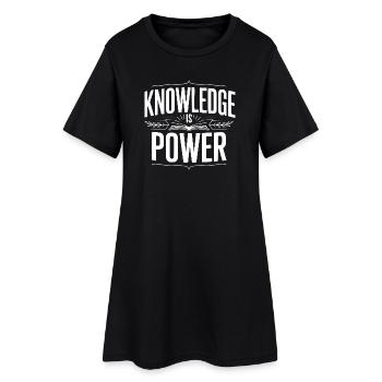 LA CONNAISSANCE, C’EST LE POUVOIR - Robe T-shirt Femme - noir - Devant