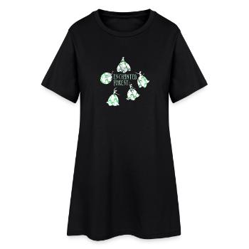 Enchanted Forest – Dancing Lily of the Valley - Women’s T-Shirt Dress - black - Front