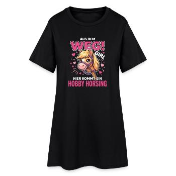 Aus dem weg girl hier kommt ein hobby horsing - Frauen T-Shirt-Kleid - Schwarz - Vorne