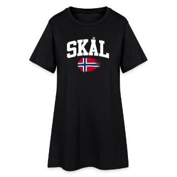 Norway Vacation Norge Fjords Travel Scandinavian - Frauen T-Shirt-Kleid - Schwarz - Vorne