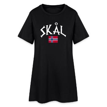 Norway Vacation Norge Fjords Travel Scandinavian - Women’s T-Shirt Dress - black - Front