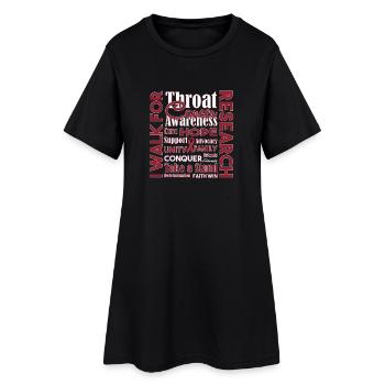 cancer de la gorge - Robe T-shirt Femme - noir - Devant