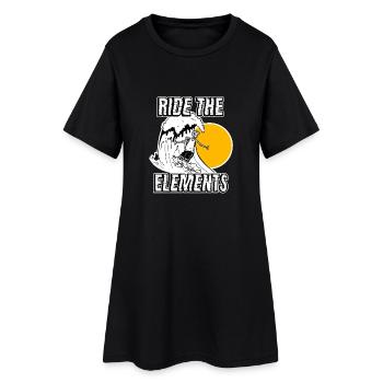 Squelette du Wave Rider - Robe T-shirt Femme - noir - Devant