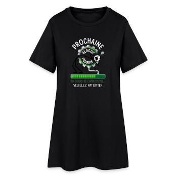 Prochaine Blague Pourrie Chargement Humour - Robe T-shirt Femme - noir - Devant