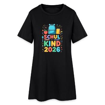 School Child 2026 School Enrollment 2026 Back to School - Women’s T-Shirt Dress - black - Front