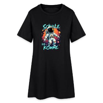Schulkind 2026 Einschulung 2026 Schulanfang - Frauen T-Shirt-Kleid - Schwarz - Vorne