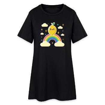Kawaii Lemon Rainbow - Women’s T-Shirt Dress - black - Front