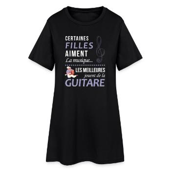 Certaines Filles Aiment La Musique Les Meilleur... - Robe T-shirt Femme - noir - Devant