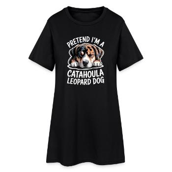 Cadeau de la parole du chien léopard Catahoula de Louisiane - Robe T-shirt Femme - noir - Devant