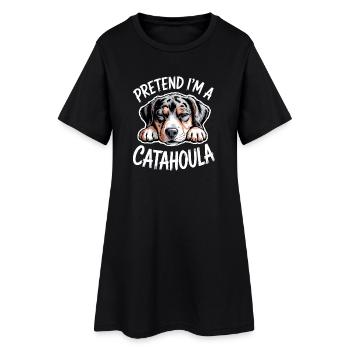 Cadeau de la parole du chien léopard Catahoula de Louisiane - Robe T-shirt Femme - noir - Devant