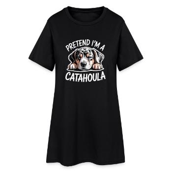 Cadeau de la parole du chien léopard Catahoula de Louisiane - Robe T-shirt Femme - noir - Devant