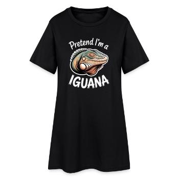 Dictons des iguanes, drôles d’iguanes, cadeau des iguanes. - Robe T-shirt Femme - noir - Devant