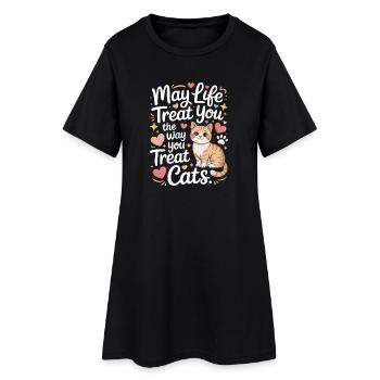 Chat peut te gâter Chats Maman de chat Chats - Robe T-shirt Femme - noir - Devant