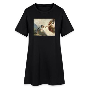 Mème du chien Dog God God Shepherd Berger australien - Robe T-shirt Femme - noir - Devant