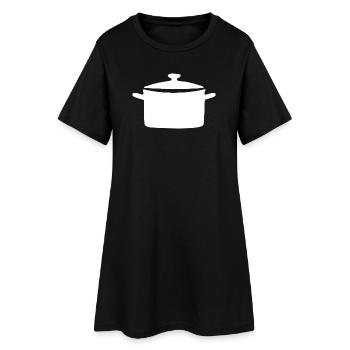 Icône de la marmite de cuisson blanche - Robe T-shirt Femme - noir - Devant