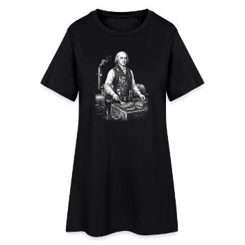 James Madison grilling a BBQ - Women’s T-Shirt Dress - black - Front