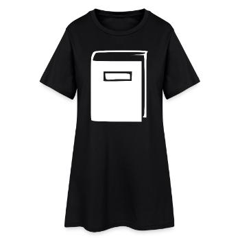 Weißes Buch - Frauen T-Shirt-Kleid - Schwarz - Vorne