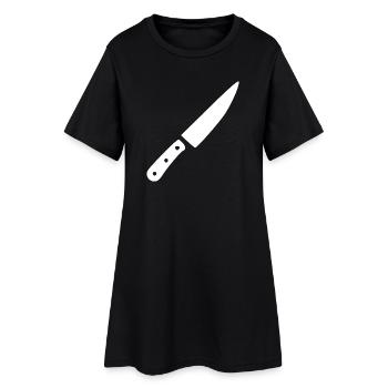 Couteau, Cuisinière de cuisine, Cuisine de cuisine, Cuisine - Robe T-shirt Femme - noir - Devant