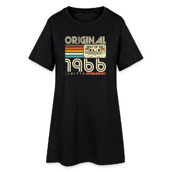 Cadeau vintage rétro vintage d’anniversaire 1966 - Robe T-shirt Femme - noir - Devant
