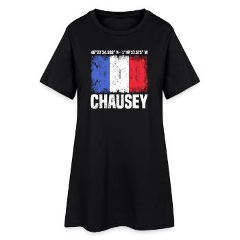 Coordonnées Chausey - Robe T-shirt Femme - noir - Devant