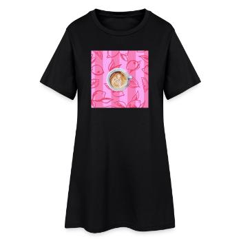 Cappuccino - Robe T-shirt Femme - noir - Devant