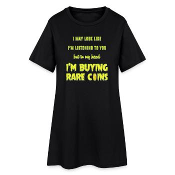 Collectionneur de pièces de monnaie - Robe T-shirt Femme - noir - Devant