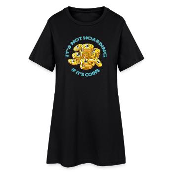 Collectionneur de pièces de monnaie - Robe T-shirt Femme - noir - Devant