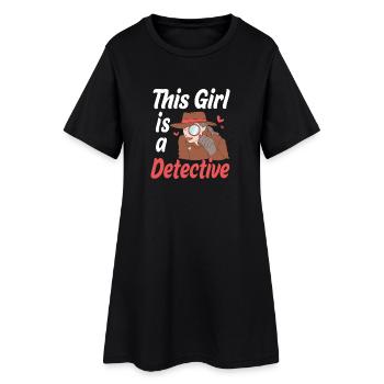 Détective - Robe T-shirt Femme - noir - Devant