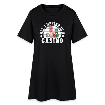 Casino Gambler All I Desire Is A Gambling - Frauen T-Shirt-Kleid - Schwarz - Vorne