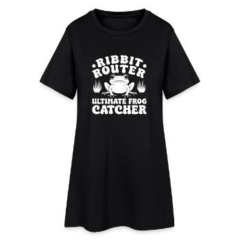 Frog Catcher Ribbit Router Frog - Robe T-shirt Femme - noir - Devant