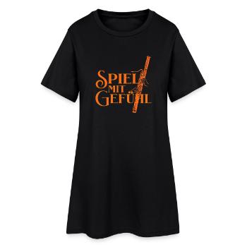 Fagott -Spiel mit Gefühl für Fagottist Fagottistin - Frauen T-Shirt-Kleid - Schwarz - Vorne
