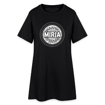Name Mirja - Frauen T-Shirt-Kleid - Schwarz - Vorne