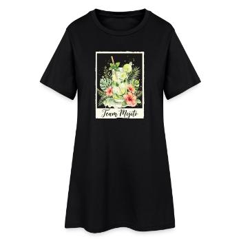 Barman de cocktails Mojito pour enterrement de vie de garçon - Robe T-shirt Femme - noir - Devant