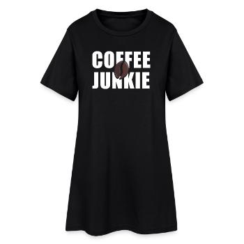 Accro au café : Amour de la caféine - Robe T-shirt Femme - noir - Devant