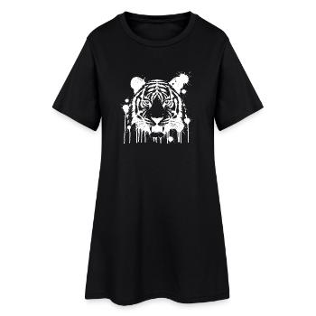Tiger Splash White - Women’s T-Shirt Dress - black - Front