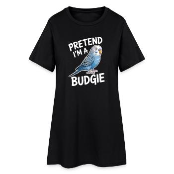 Expressions de perruche : plaisante, cadeau de perruche. - Robe T-shirt Femme - noir - Devant