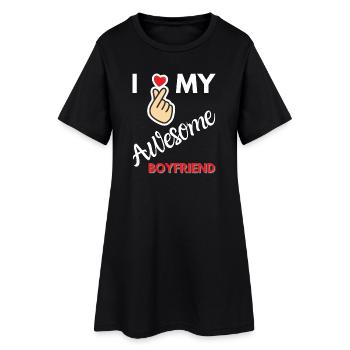 J’adore mon cadeau de petit ami génial - Robe T-shirt Femme - noir - Devant