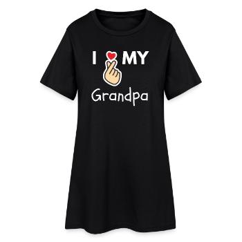 J’adore mon cadeau de famille grand-père - Robe T-shirt Femme - noir - Devant