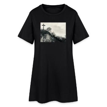 Stone Hill avec croix - Robe T-shirt Femme - noir - Devant