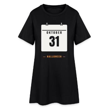 31 octobre Calendrier Date d’Halloween Horreur Effrayante - Robe T-shirt Femme - noir - Devant