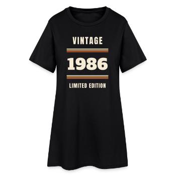 Vintage 1986 - Cadeau vintage pour le 40e anniversaire - Robe T-shirt Femme - noir - Devant