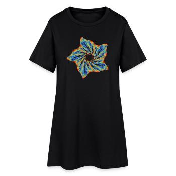 Orbital Blossom – Strange Attractor - Women’s T-Shirt Dress - black - Front