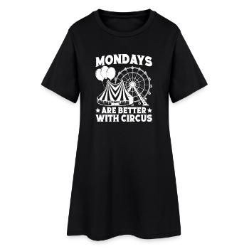 Les lundis Circus Graphic sont meilleurs avec des cadeaux de cirque - Robe T-shirt Femme - noir - Devant