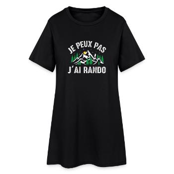 Je Peux Pas J'ai Rando - Robe T-shirt Femme - noir - Devant