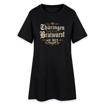 Thüringen Bratwurst seit 1613 - Frauen T-Shirt-Kleid - Schwarz - Vorne