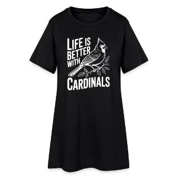 Life Is Better With Cardinals - Women’s T-Shirt Dress - black - Front