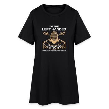 Emblème du Joueur Gaucher - Robe T-shirt Femme - noir - Devant