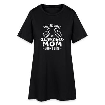 Une maman géniale ressemble à - Robe T-shirt Femme - noir - Devant