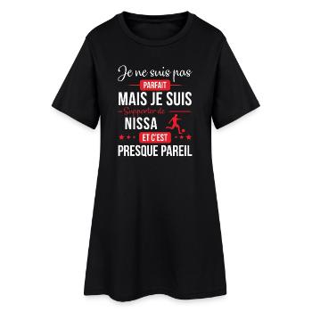 Je Ne Suis Pas Parfait Mais Je Suis Supporter D... - Robe T-shirt Femme - noir - Devant