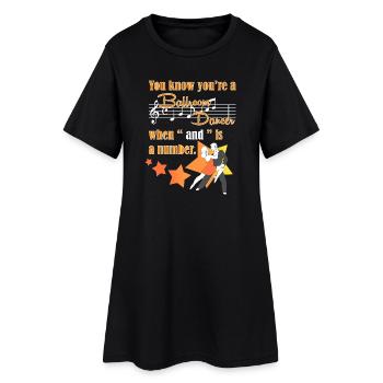 Danse de couple en valse - Robe T-shirt Femme - noir - Devant